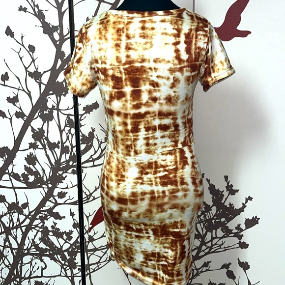 Tie Dye 🇵🇭 Brown, Yellow, White Free Size S to M T-Shirt Dress NWOT$25 - Picture 2 of 10